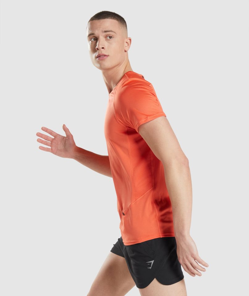 Men's Gymshark Speed Evolve T-Shirts Orange | NZ 2HXUEO